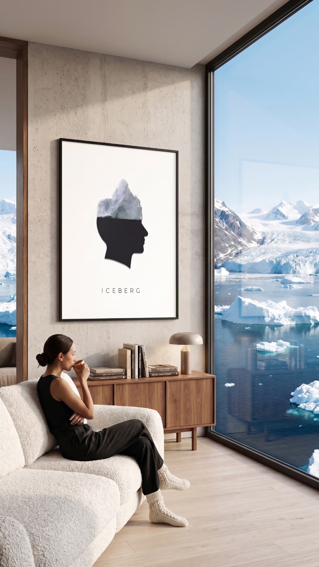 ICEBERG — in a room