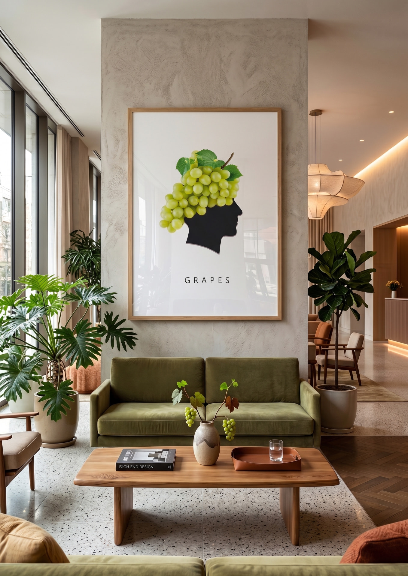 GRAPES — in a room